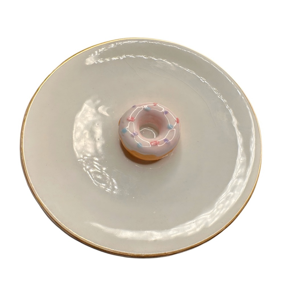 Ceramic Donut Trinket Dish